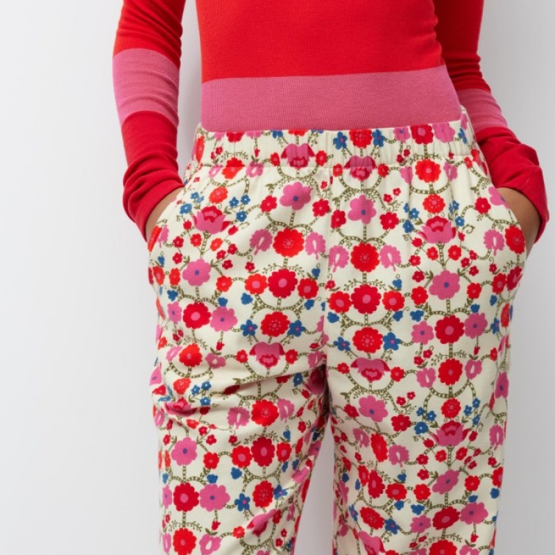 Women Uniqlo Flannel Lounge Pants Red | 3768021