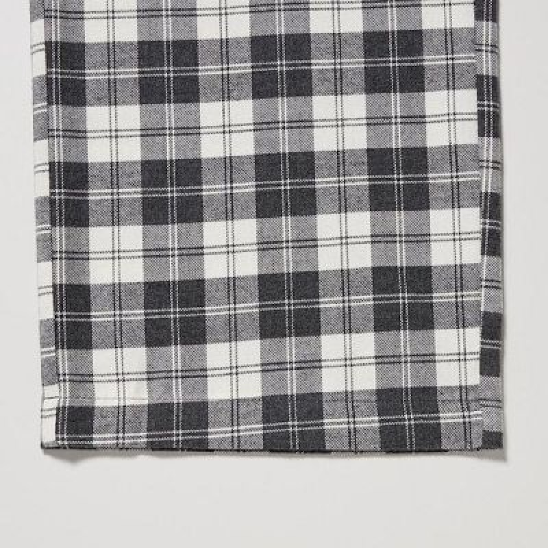 Women Uniqlo Flannel Pants Black | 4491195