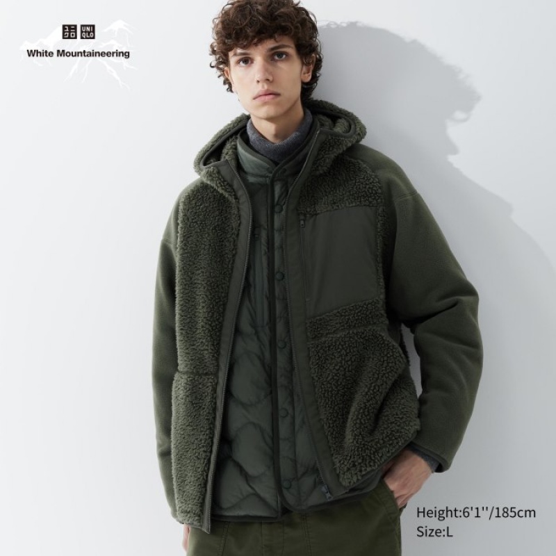 Women Uniqlo Fleece Full-Zip Long-Sleeve Hoodie Green | 6580937