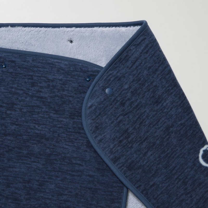 Women Uniqlo Fleece Reversible Blanket Blue | 6402188