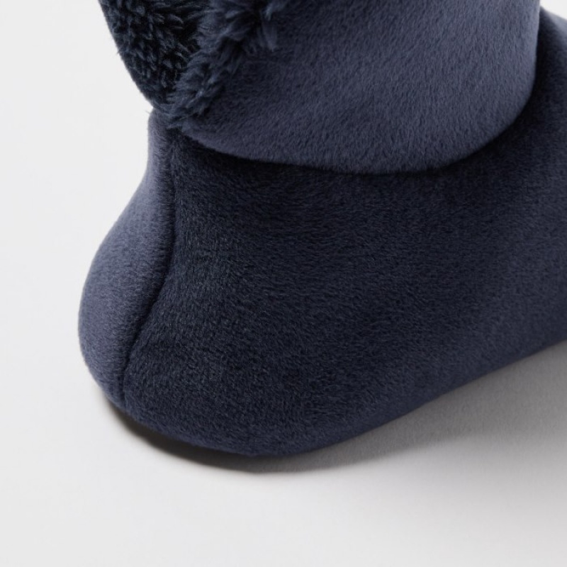 Women Uniqlo Fleece Room Slippers Navy | 3722728