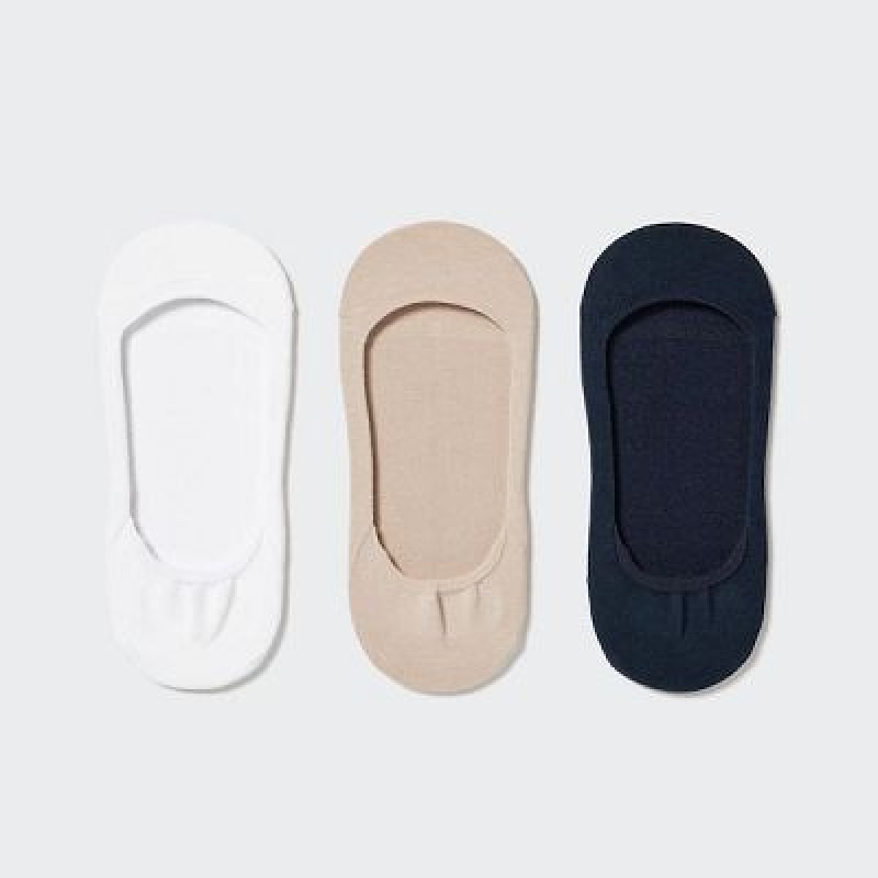 Women Uniqlo Footsies 3 Pack (Low Cut) Socks White | 4591720