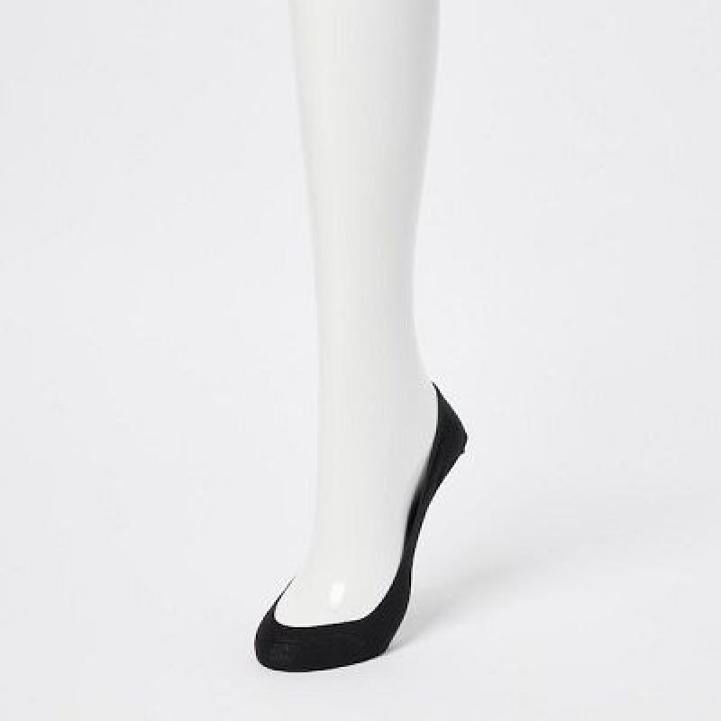Women Uniqlo Footsies 3 Pack (Low Cut) Socks Black | 5062382