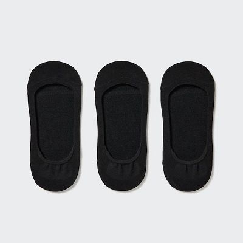 Women Uniqlo Footsies 3 Pack (Low Cut) Socks Black | 5062382