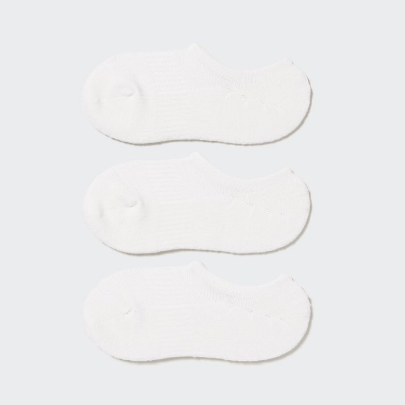 Women Uniqlo Footsies 3 Pack Sports Socks White | 4717957
