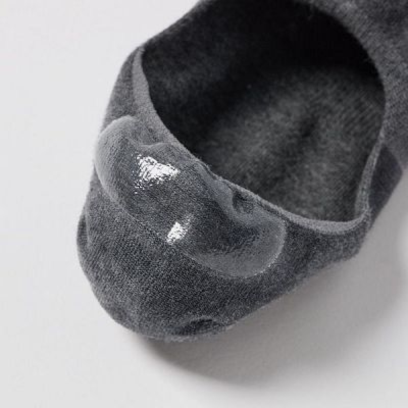 Women Uniqlo Footsies (3 Pairs) Socks Grey | 4635334