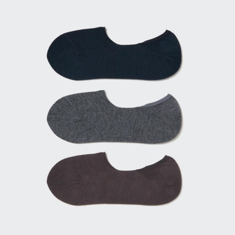 Women Uniqlo Footsies (3 Pairs) Socks Navy | 8708991