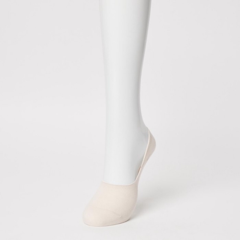 Women Uniqlo Footsies (3 Pairs) Socks White | 5553064