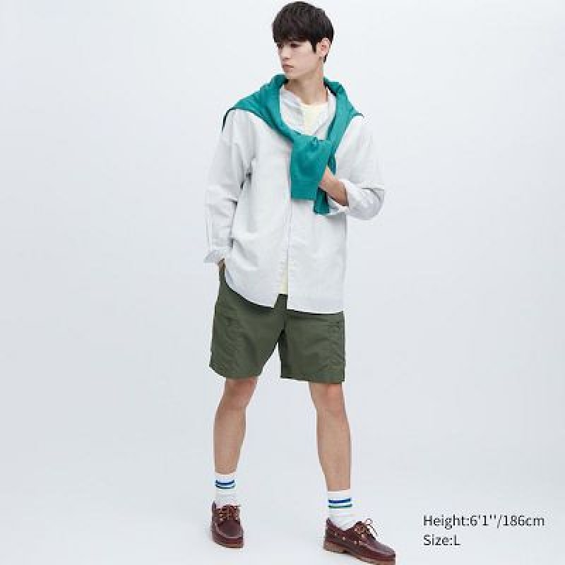 Women Uniqlo Geared Shorts Olive | 6343930