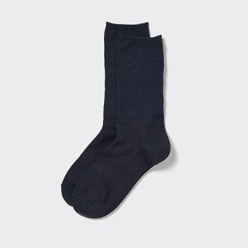 Women Uniqlo HEATTECH 2-Way Socks Navy | 9323708