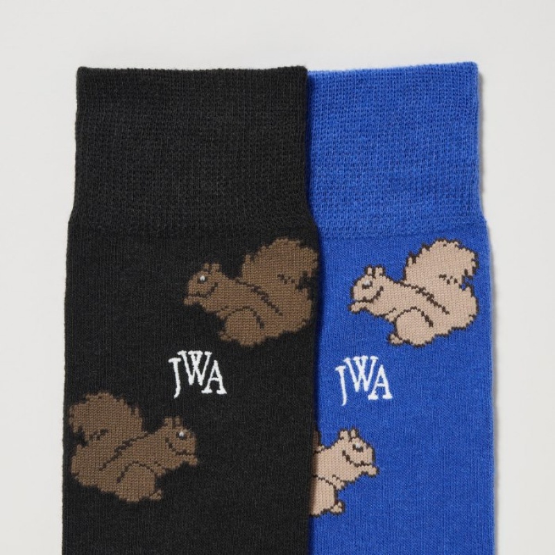 Women Uniqlo HEATTECH Anti-Odor Socks Blue | 9753646