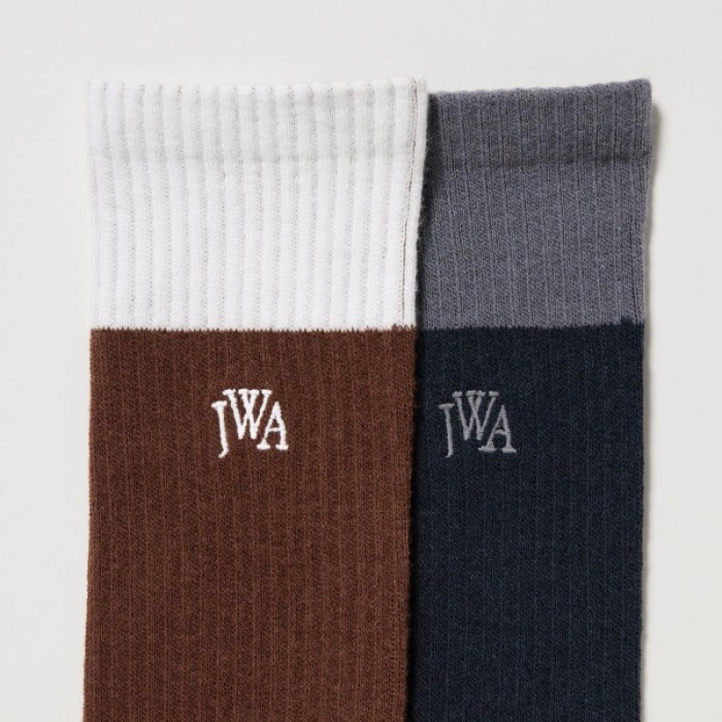 Women Uniqlo HEATTECH Anti-Odor Socks Navy | 7049595