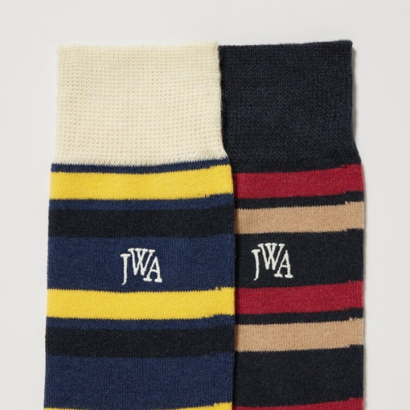 Women Uniqlo HEATTECH Anti-Odor Socks Navy | 3770423