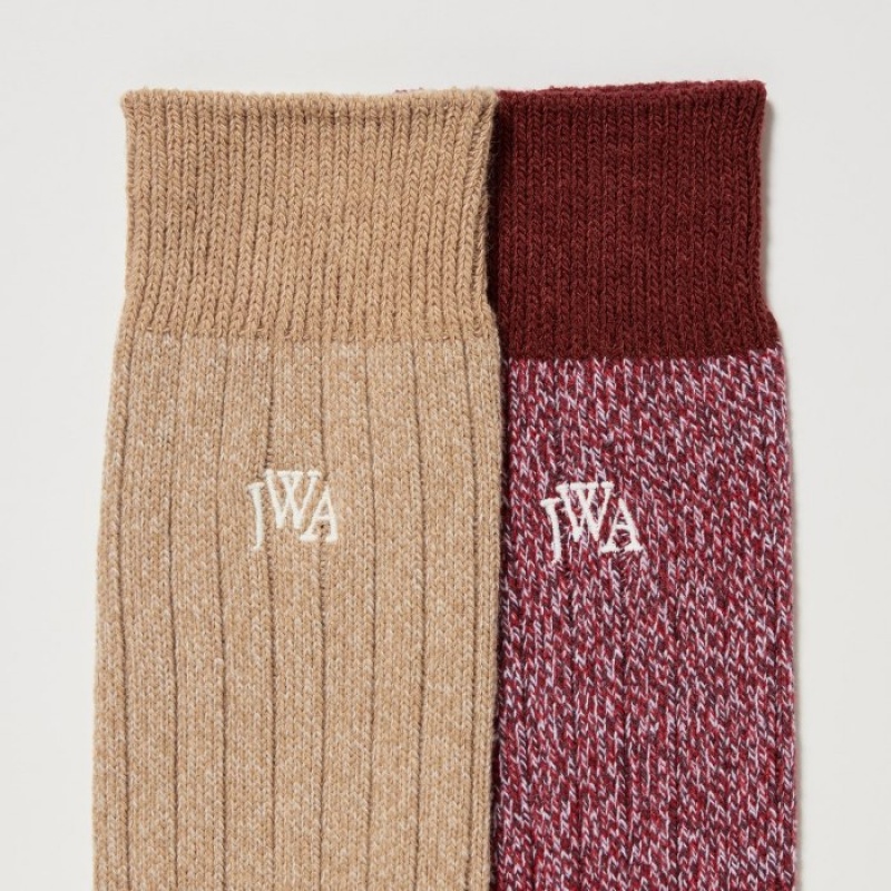 Women Uniqlo HEATTECH Anti-Odor Socks Red | 4673547