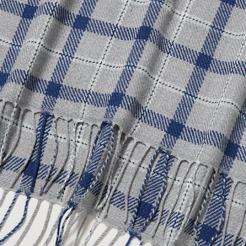 Women Uniqlo HEATTECH Checked Scarves Grey | 515248