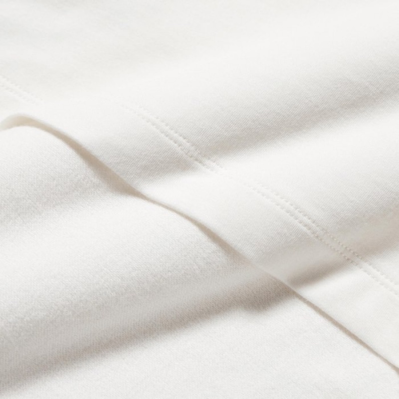 Women Uniqlo HEATTECH Cotton Crew Neck Long-Sleeve T Shirts White | 4640837