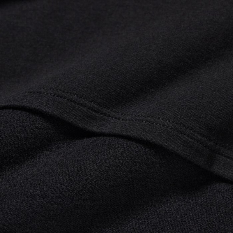 Women Uniqlo HEATTECH Cotton Crew Neck Long-Sleeve T Shirts Black | 7820817