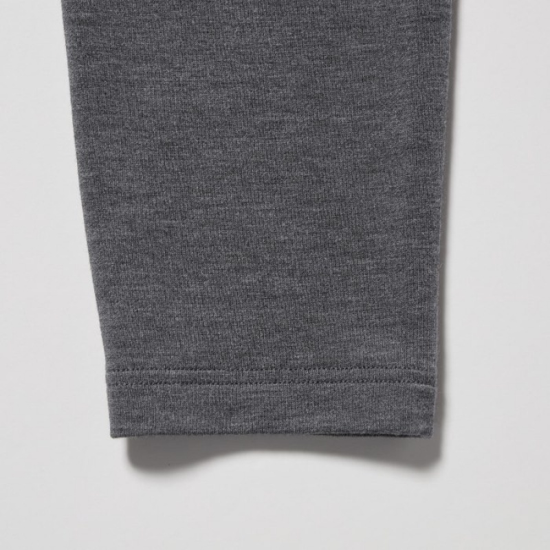 Women Uniqlo HEATTECH Cotton Extra Warm Leggings Grey | 5825995