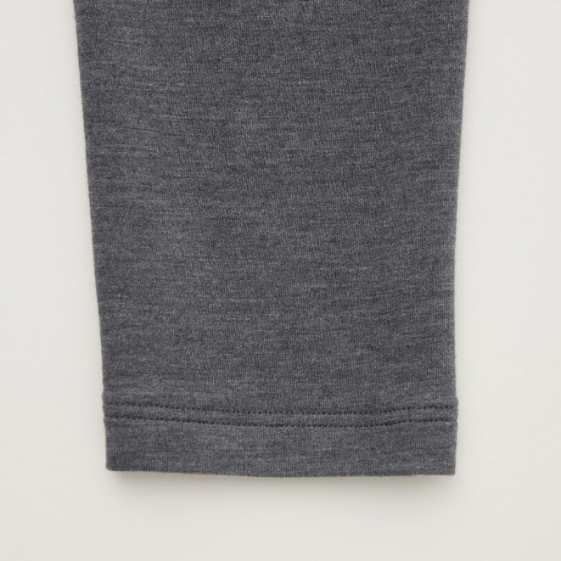 Women Uniqlo HEATTECH Cotton Extra Warm Leggings Grey | 8803194