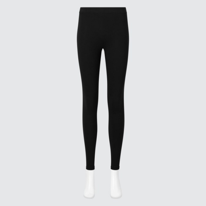 Women Uniqlo HEATTECH Cotton Extra Warm Leggings Black | 2854052