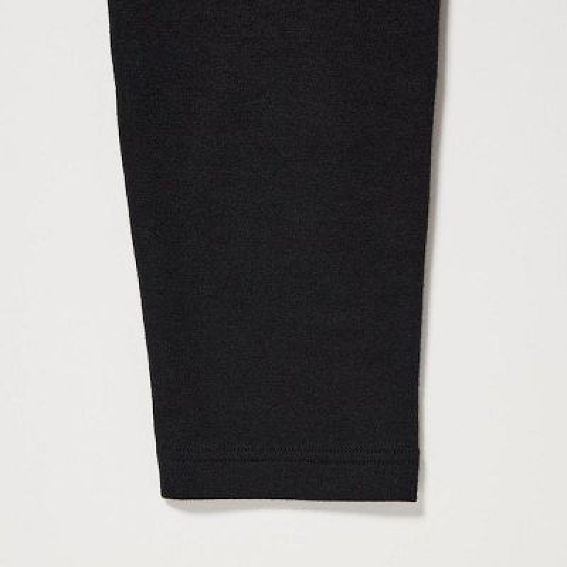 Women Uniqlo HEATTECH Cotton Leggings Black | 5079956