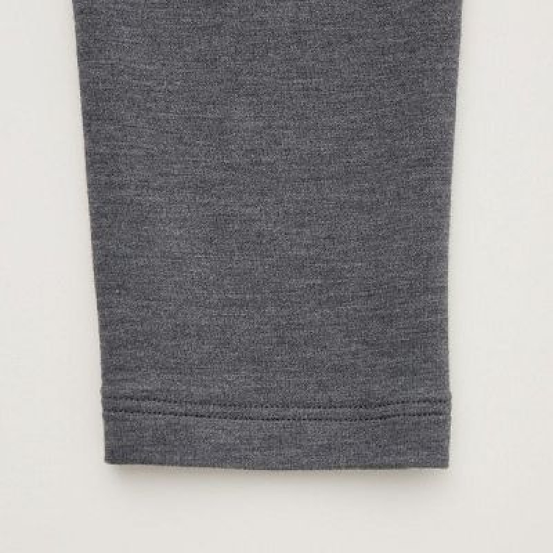 Women Uniqlo HEATTECH Cotton Leggings Grey | 2652883