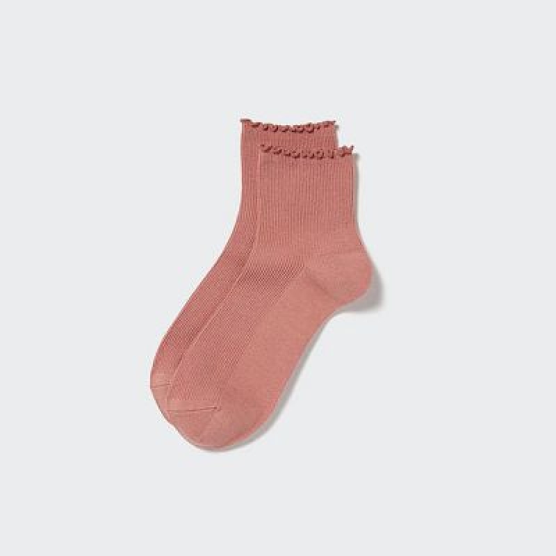 Women Uniqlo HEATTECH Crew Mellow Socks Pink | 1063495