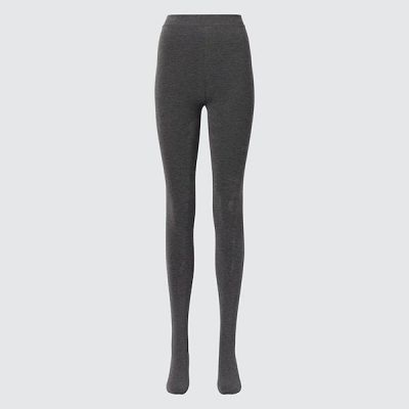 Women Uniqlo HEATTECH Extra Warm Pile-Lined Tight Grey | 6479476