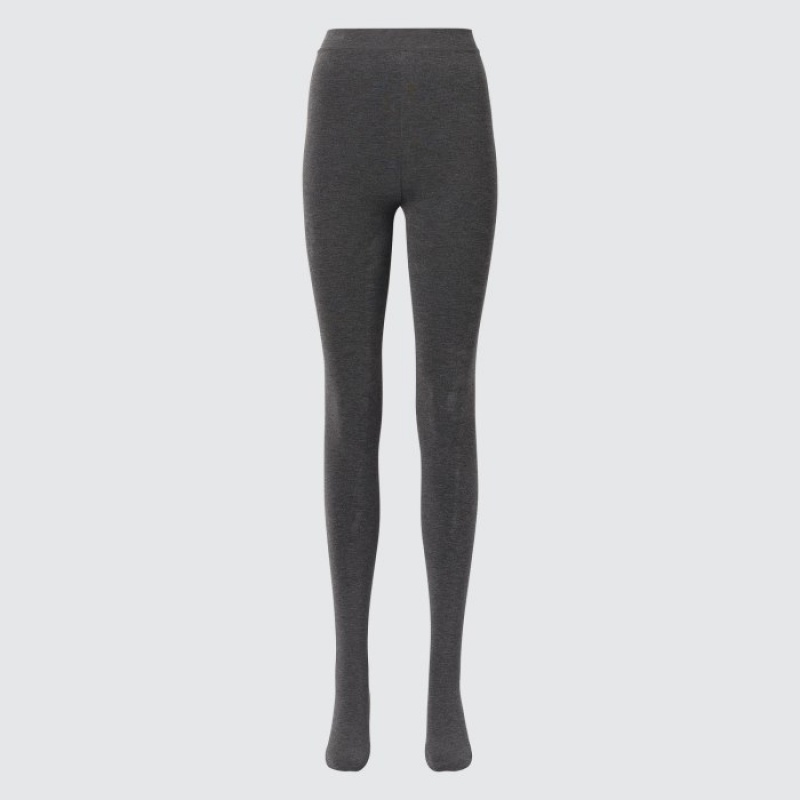 Women Uniqlo HEATTECH Extra Warm Pile-Lined Tight Grey | 8620988