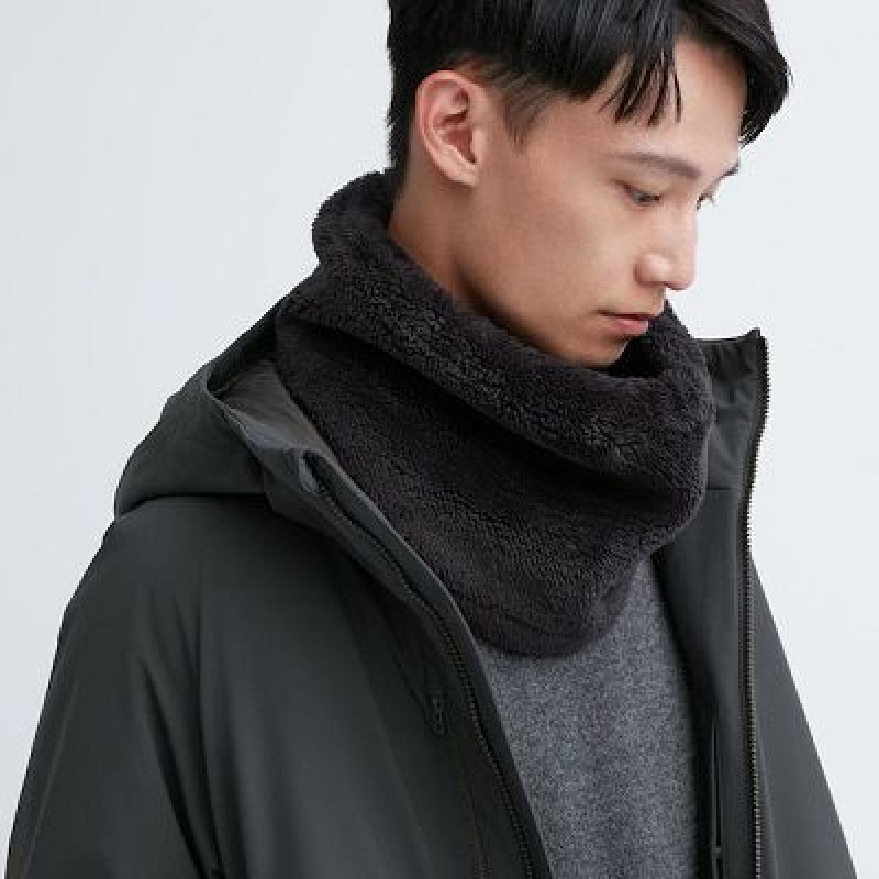 Women Uniqlo HEATTECH Fluffy Yarn Neck Warmer Beige | 9111617