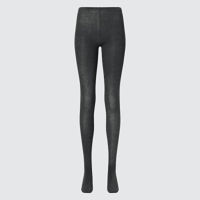 Women Uniqlo HEATTECH Knitted Tight Grey | 2795136