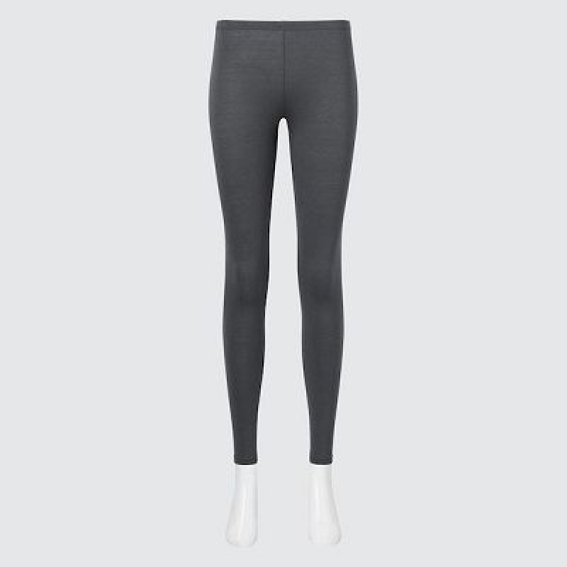 Women Uniqlo HEATTECH Leggings Grey | 4352585