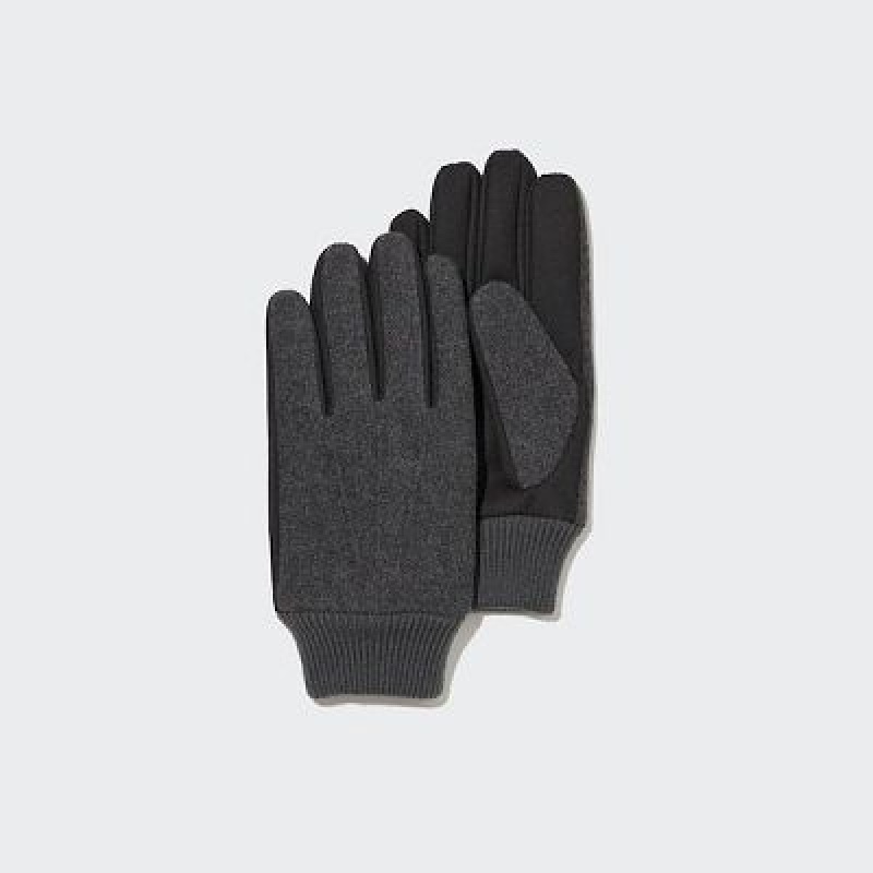 Women Uniqlo HEATTECH Lined Faux Wool Gloves Grey | 328660