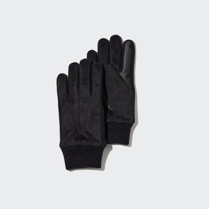 Women Uniqlo HEATTECH Lined Gloves Black | 7885463