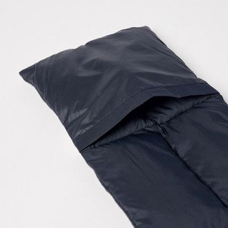 Women Uniqlo HEATTECH Lined Padded Scarves Navy | 3584865