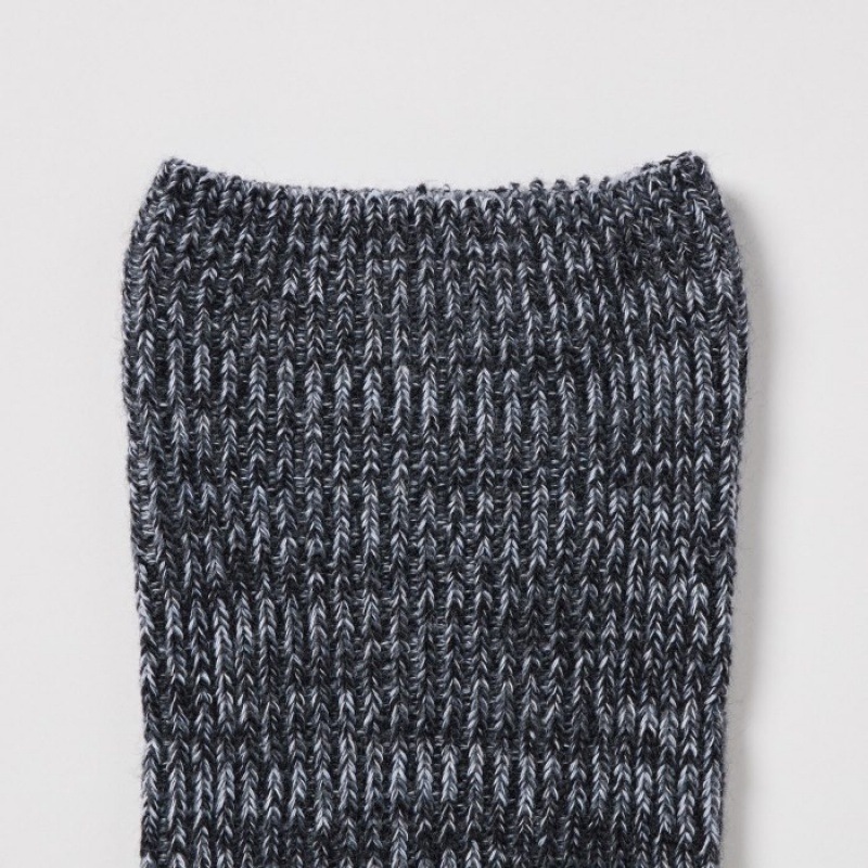 Women Uniqlo HEATTECH Loose Ribbed Socks Grey | 9206544