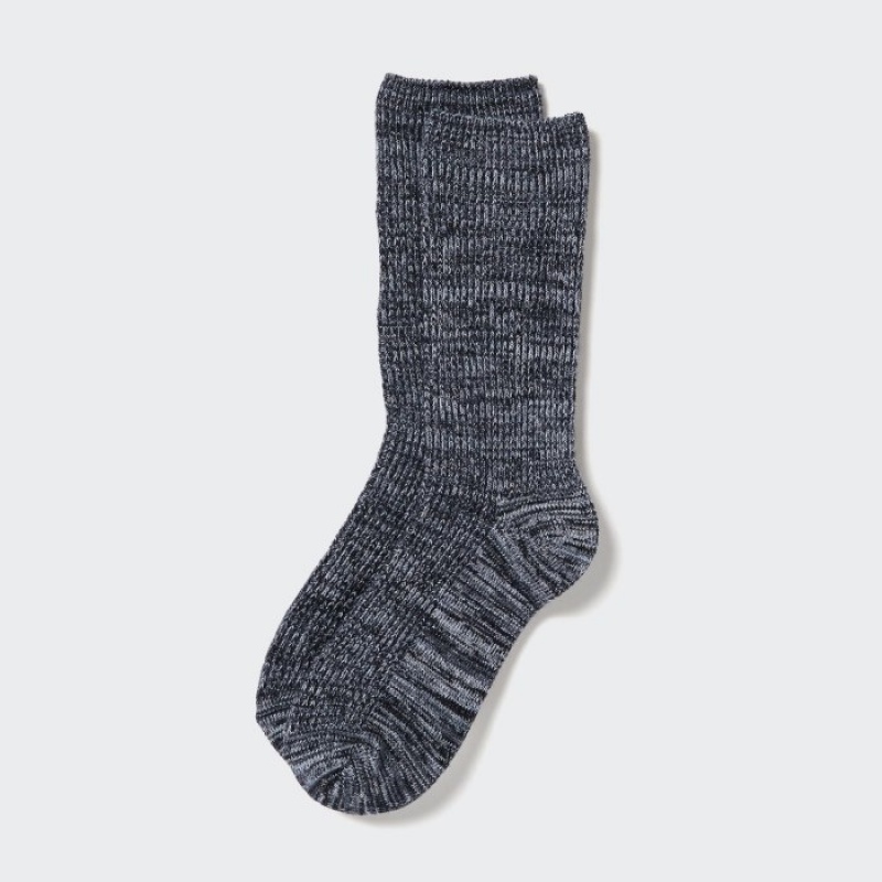 Women Uniqlo HEATTECH Loose Ribbed Socks Grey | 9206544