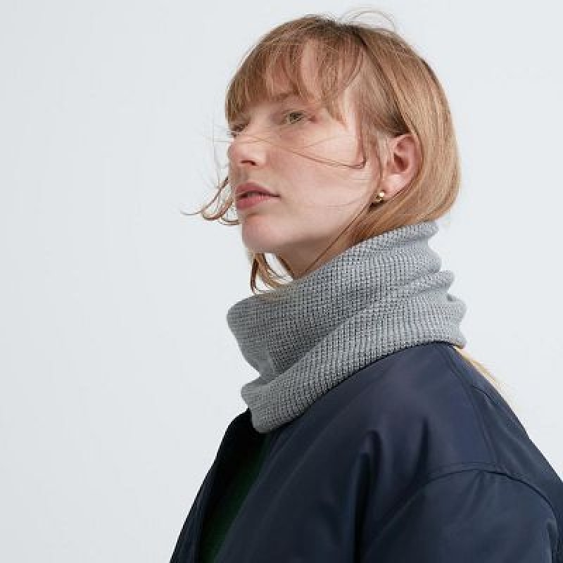 Women Uniqlo HEATTECH Neck Neck Warmer Grey | 4453485