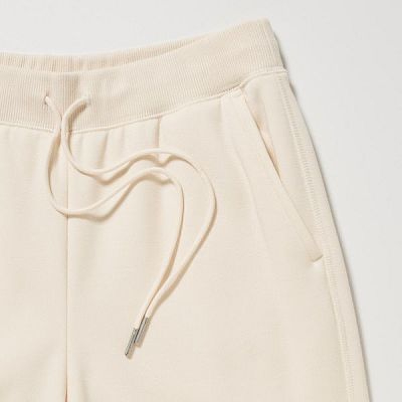Women Uniqlo HEATTECH Pile Lined Sweat Pants White | 9792562