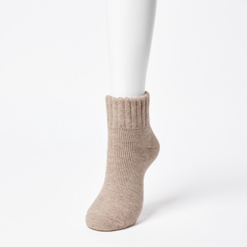 Women Uniqlo HEATTECH Pile Socks Red | 9828428