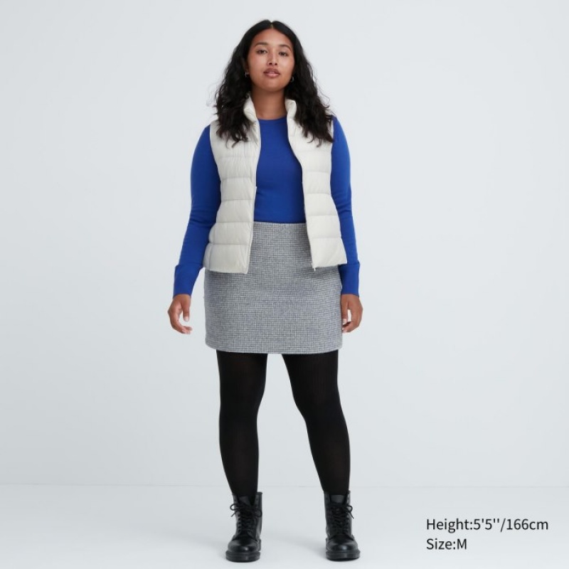 Women Uniqlo HEATTECH Ribbed Knitted Tight Black | 3054496