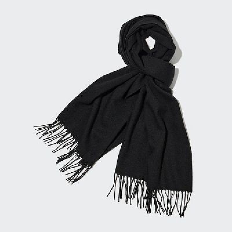 Women Uniqlo HEATTECH Scarves Black | 4510096