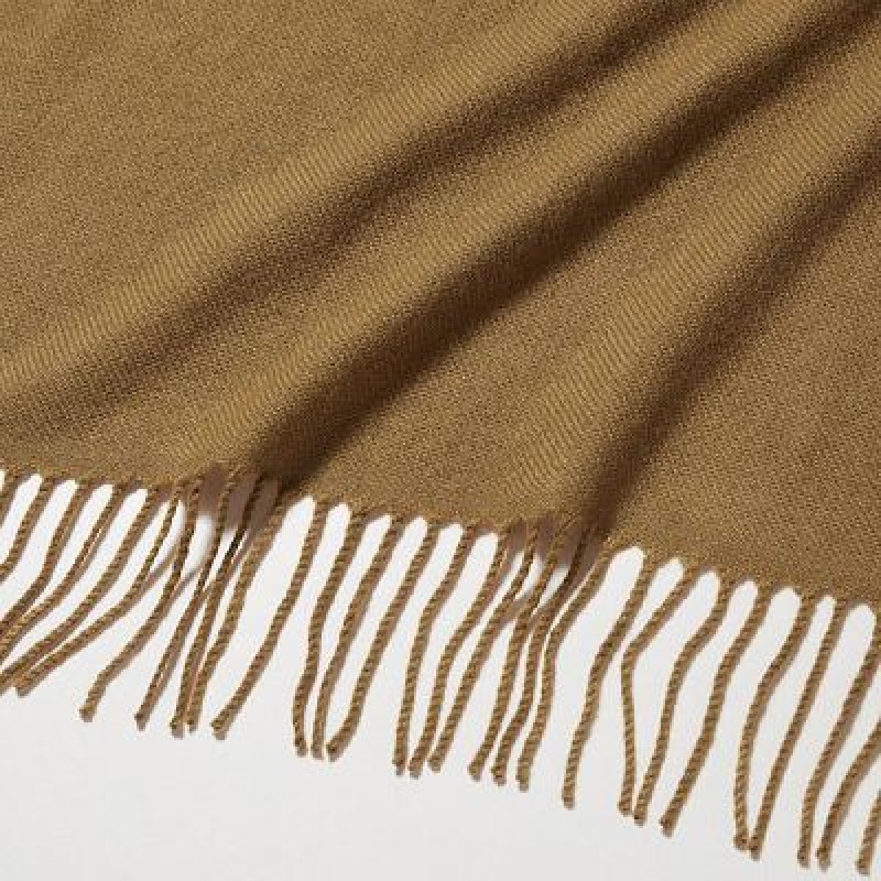 Women Uniqlo HEATTECH Scarves Brown | 8788366