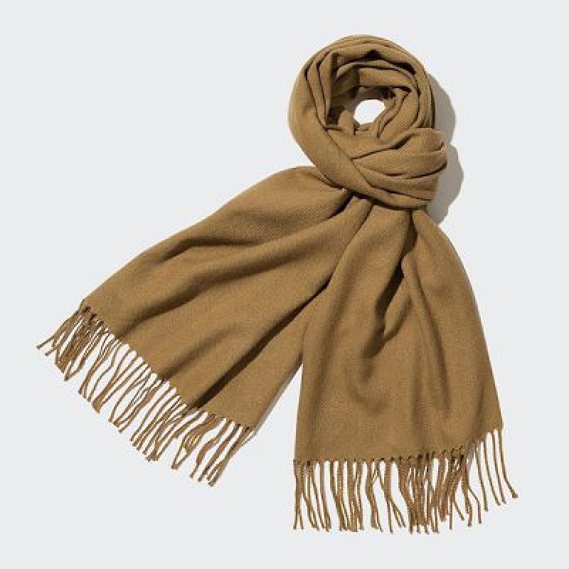 Women Uniqlo HEATTECH Scarves Brown | 8788366