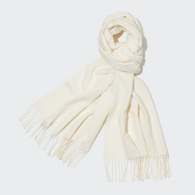 Women Uniqlo HEATTECH Scarves White | 5965529