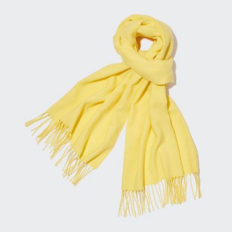 Women Uniqlo HEATTECH Scarves Yellow | 832043