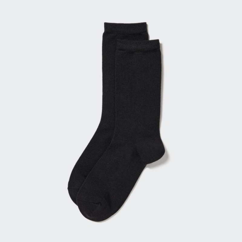 Women Uniqlo HEATTECH Socks Black | 2196050