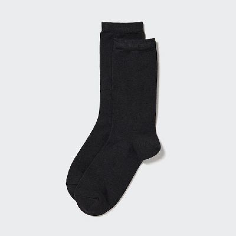 Women Uniqlo HEATTECH Socks Black | 5396587