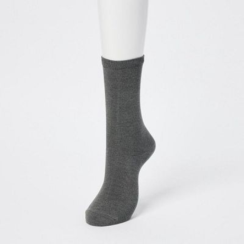 Women Uniqlo HEATTECH Socks Grey | 7373130