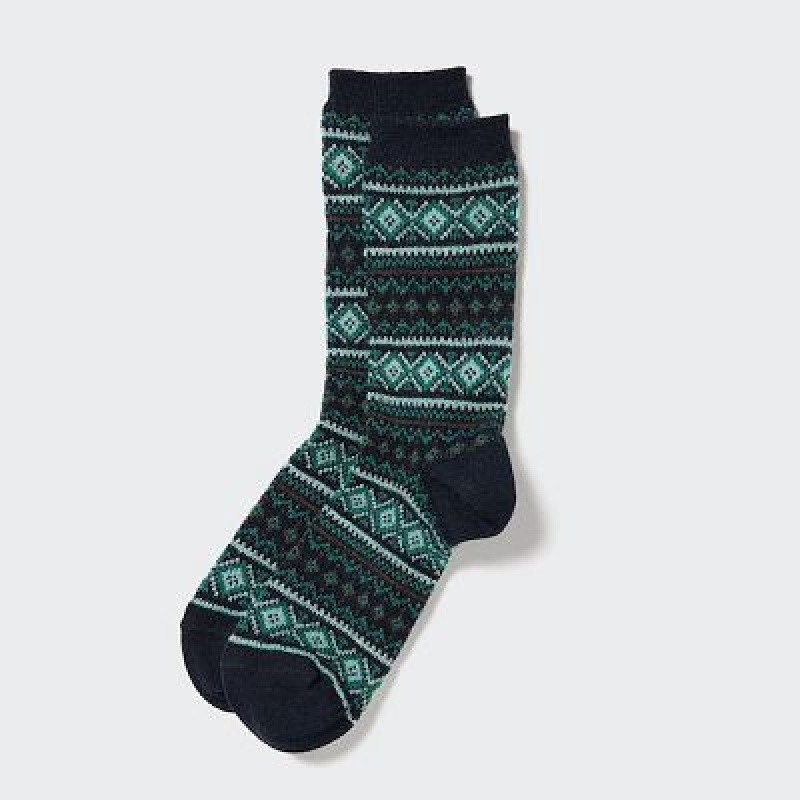 Women Uniqlo HEATTECH Socks Navy | 6021904